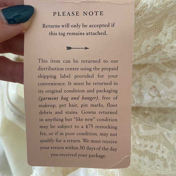 NWT BHLDN by Anthropologie Off-White Wedding Gown - Picture 11 of 15